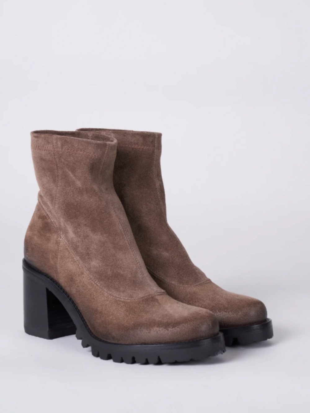 Alberto Fasciani - Short boot-lug sole heel - Sambuco Sesamo - 38 / 8 Brown